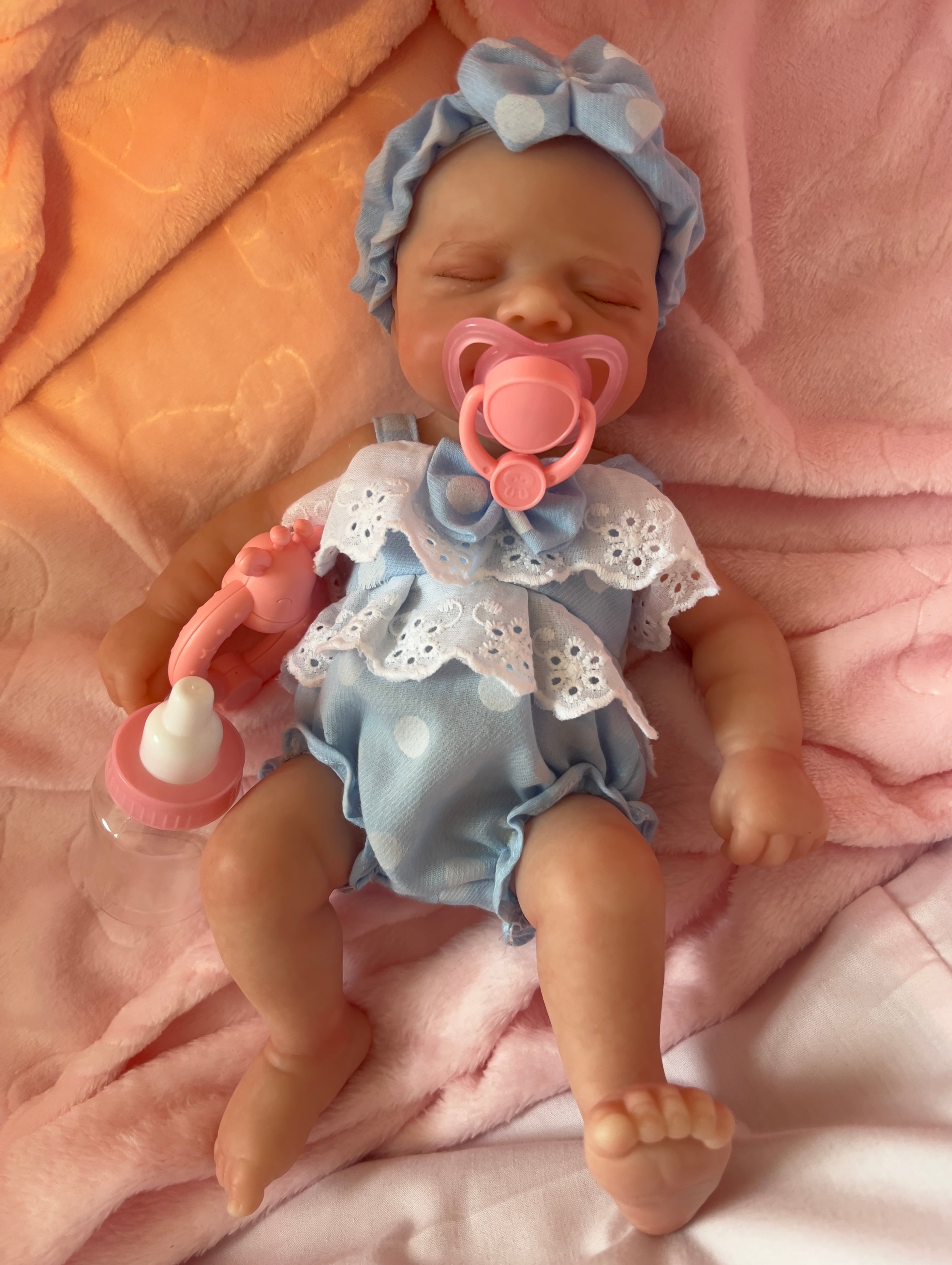 Realistic Silicone Baby Girl Doll – 33cm, Squishy & Floppy