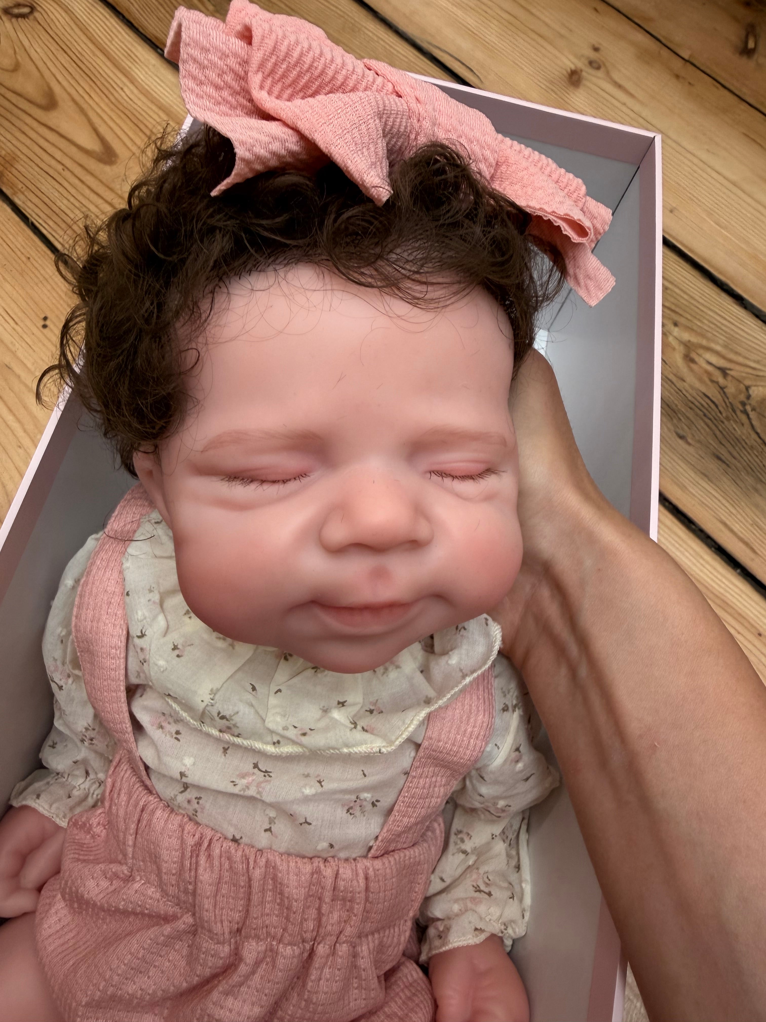 47cm Full Body Silicone Reborn Baby Girl with Rooted Nylon Hair – MIA | Dollsy