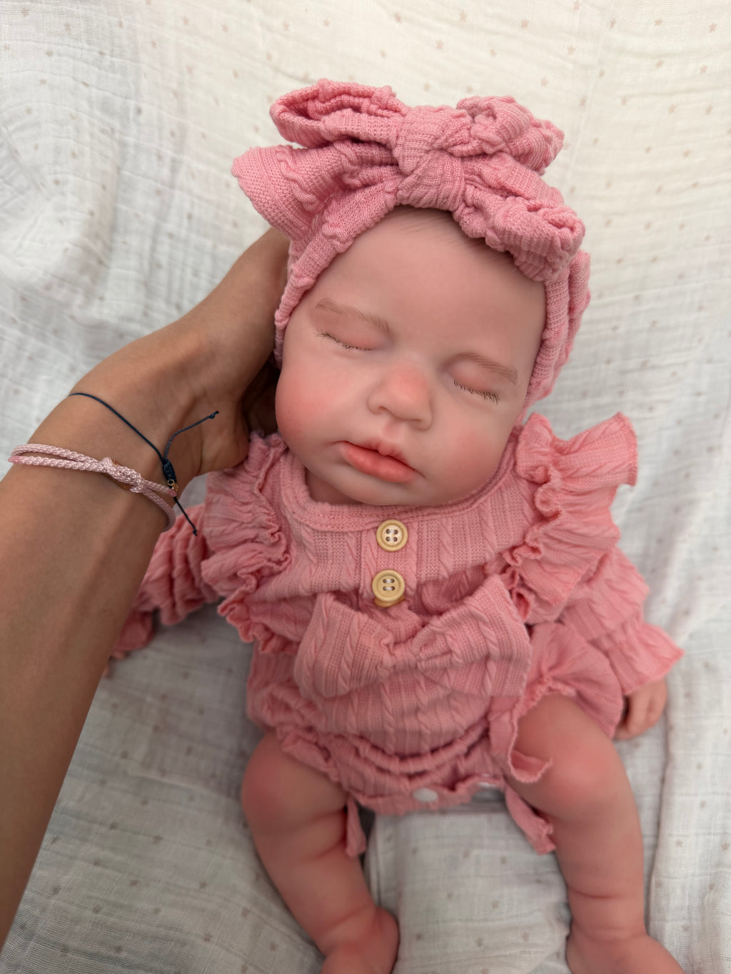 47cm Full Body Silicone Reborn Baby Girl with Painted Hair – Lucinda | Dollsy