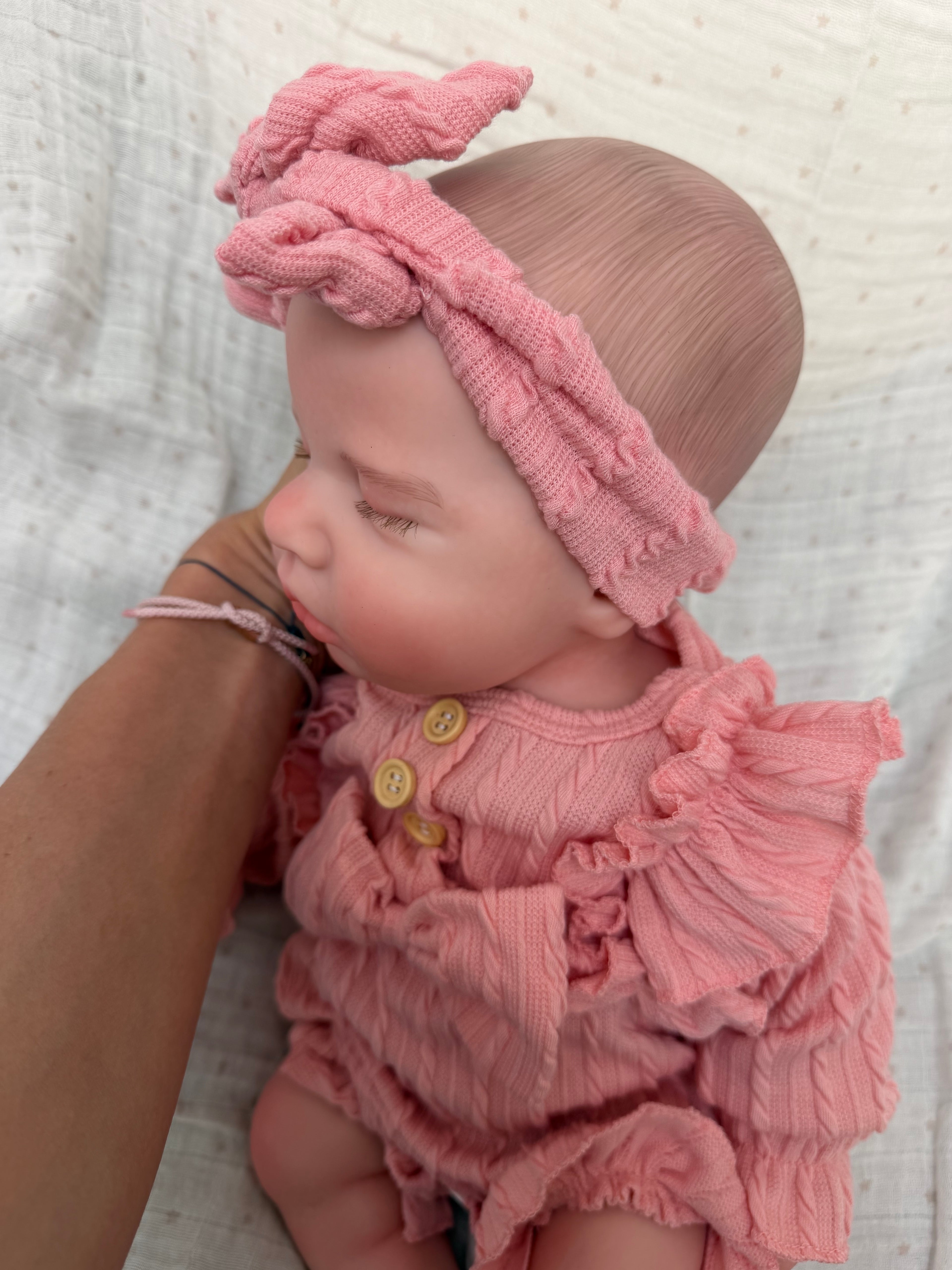 47cm Full Body Silicone Reborn Baby Girl with Painted Hair – Lucinda | Dollsy