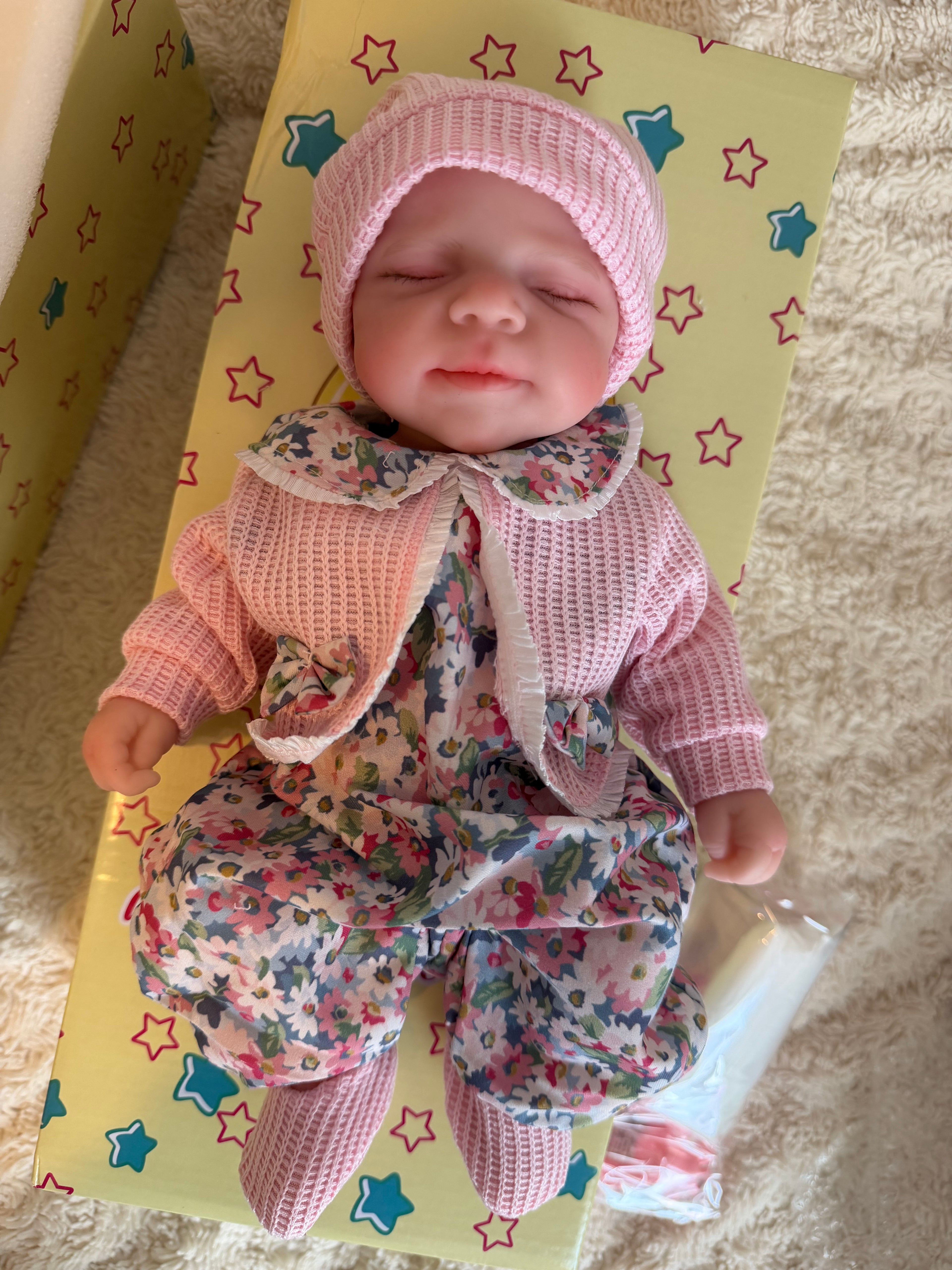 Mini MIA - Realistic 100% Silicone Reborn Baby Doll 33cm, Squishy & Floppy