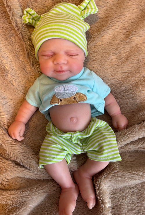 Full body silicone reborn baby doll  boy squisy and floppy premie size 
