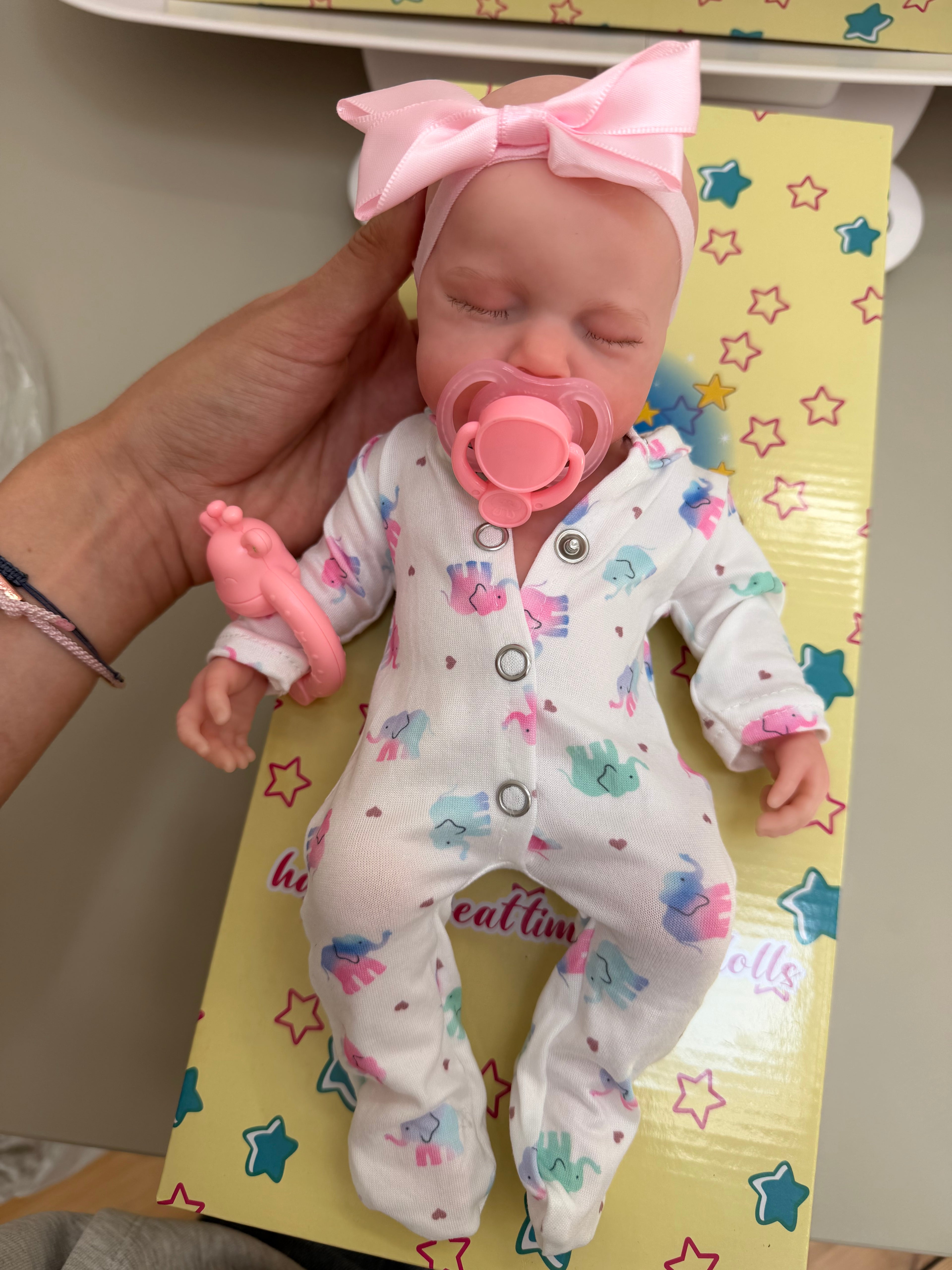 33cm Full Body Silicone Reborn Baby Girl – Mini LUCINDA | Dollsy