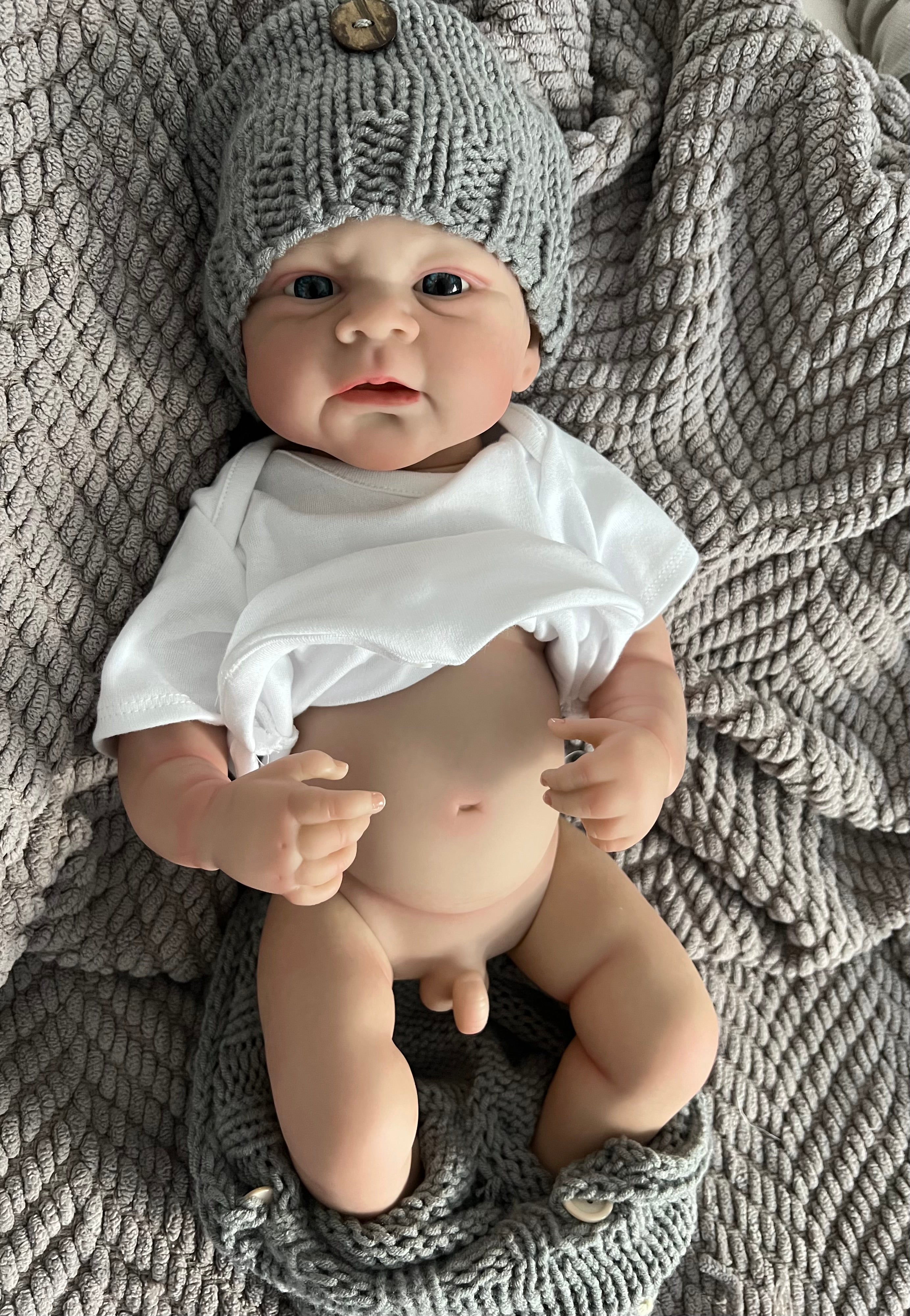 Realistic Full Vinyl Reborn Style Baby Boy – 47cm with Accessories