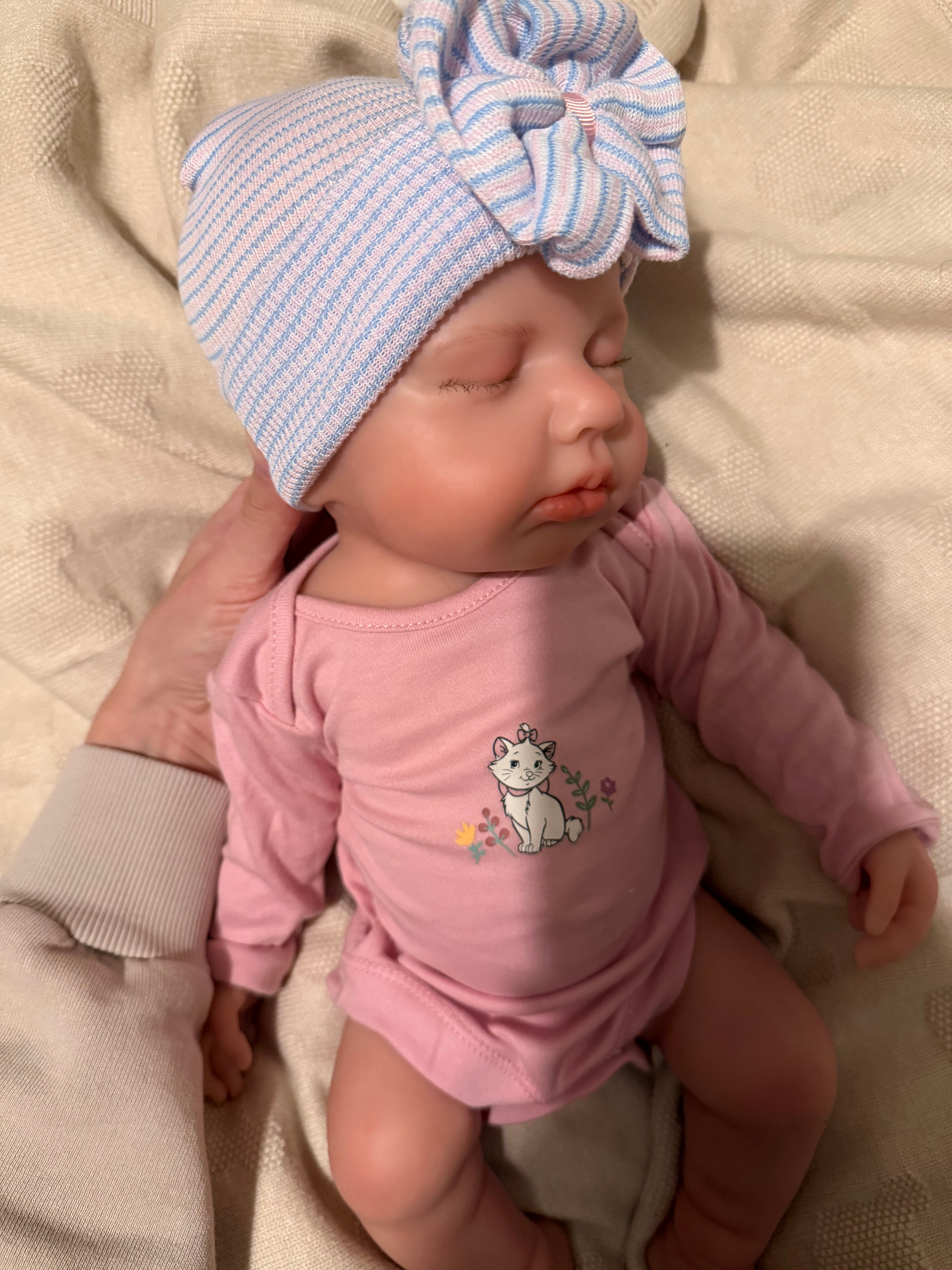 LUCINDA - Realistic 100% Silicone Reborn Baby Doll 47cm, Squishy & Floppy