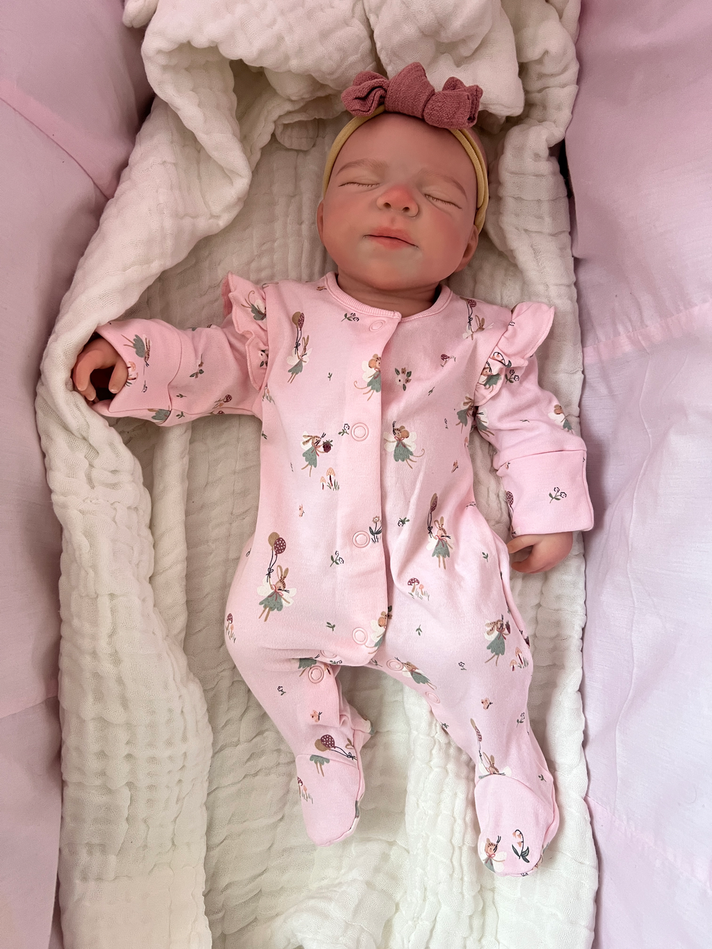 Realistic Silicone Baby Girl Doll – 45cm, Squishy & Floppy