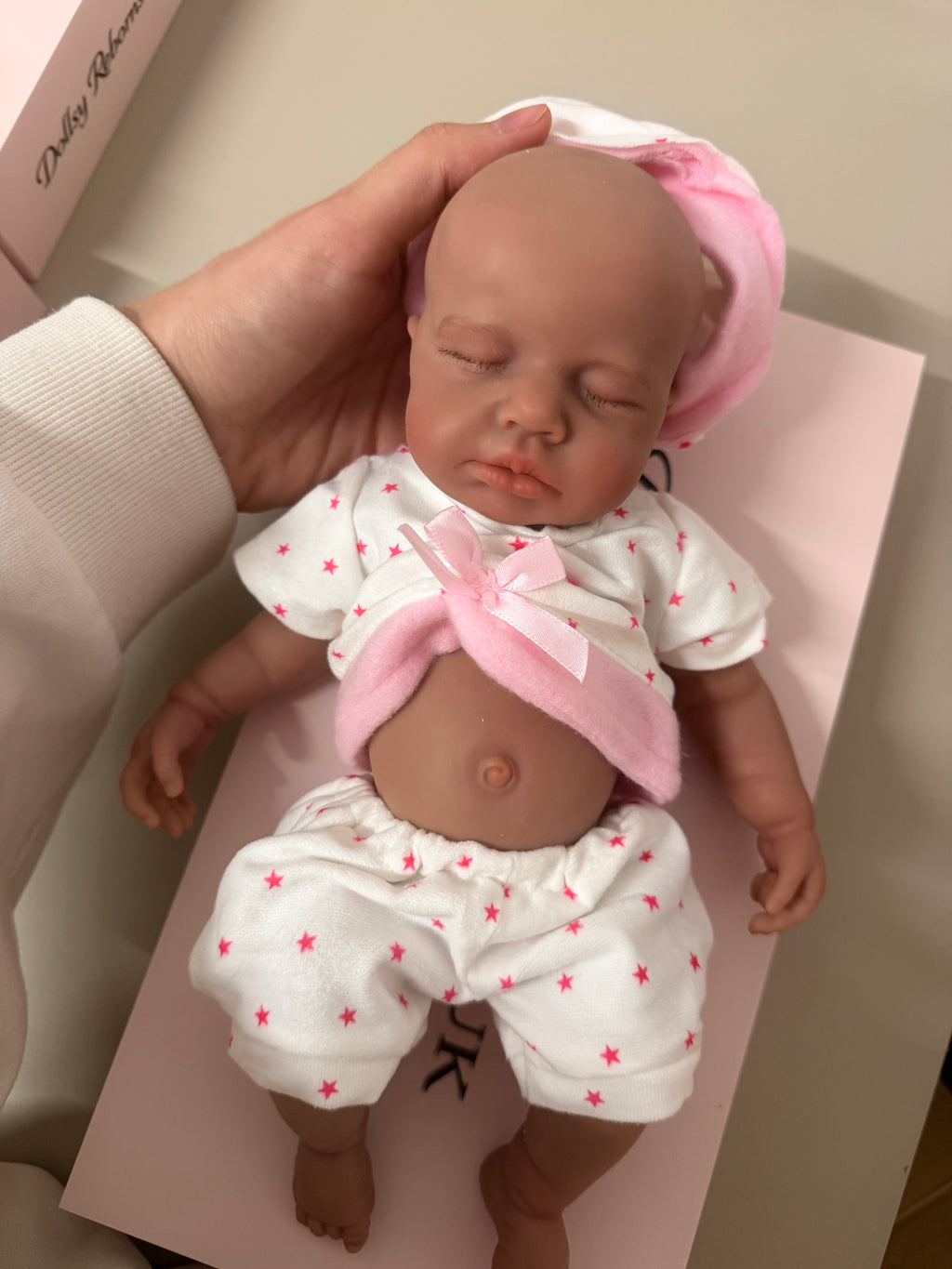 33cm Full Body Silicone Reborn Baby Girl – Mini LUCINDA (Dark Skin)| Dollsy