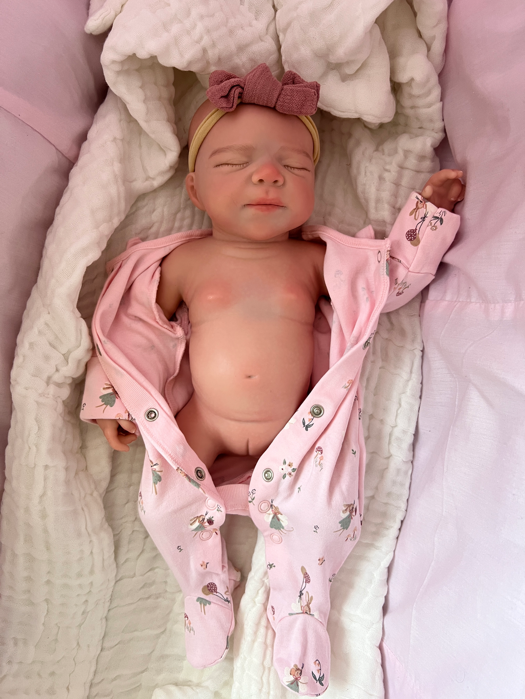 Realistic Silicone Baby Girl Doll – 45cm, Squishy & Floppy