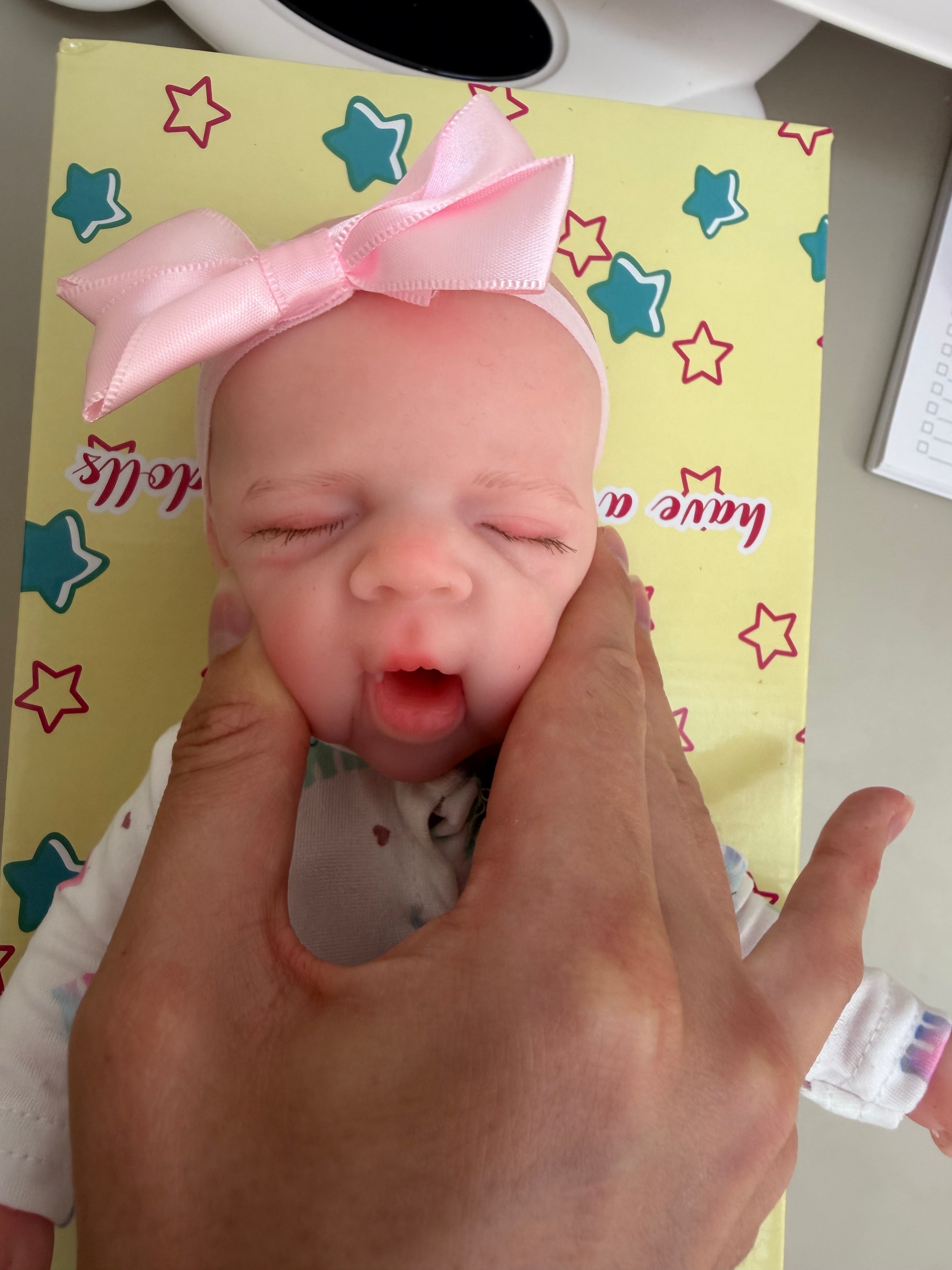 Mini MIA - Realistic 100% Silicone Reborn Baby Doll 33cm, Squishy & Floppy