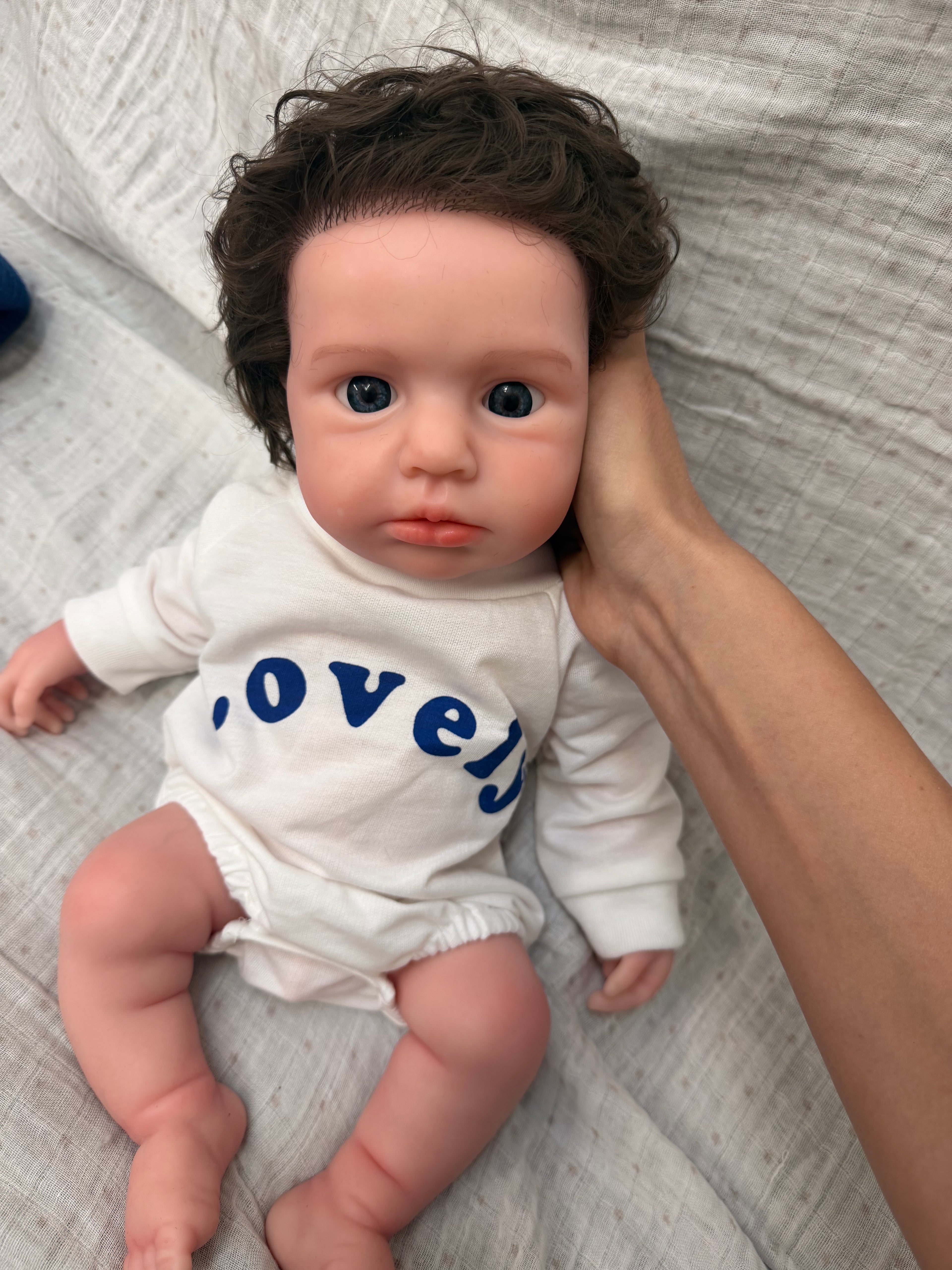 47cm Full Body Silicone Reborn Baby Boy with Hand-Rooted Nylon Hair – OLIVER | Dollsy