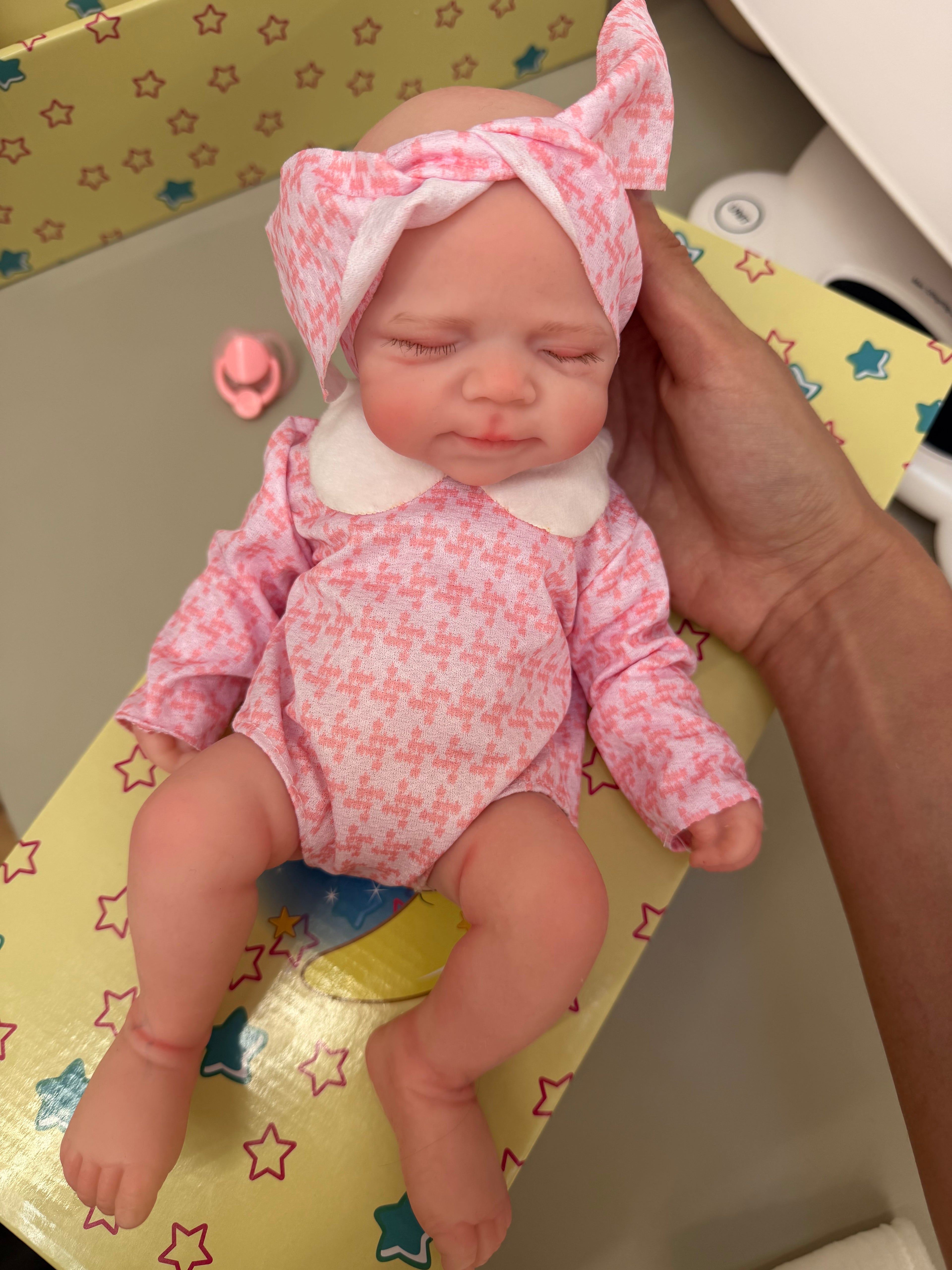 Mini MIA - Realistic 100% Silicone Reborn Baby Doll 33cm, Squishy & Floppy