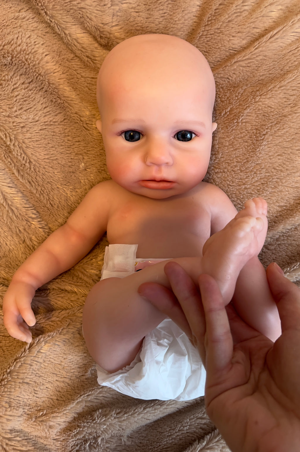 Realistic Silicone Baby Girl Doll – 47cm, Squishy & Floppy with Accessories