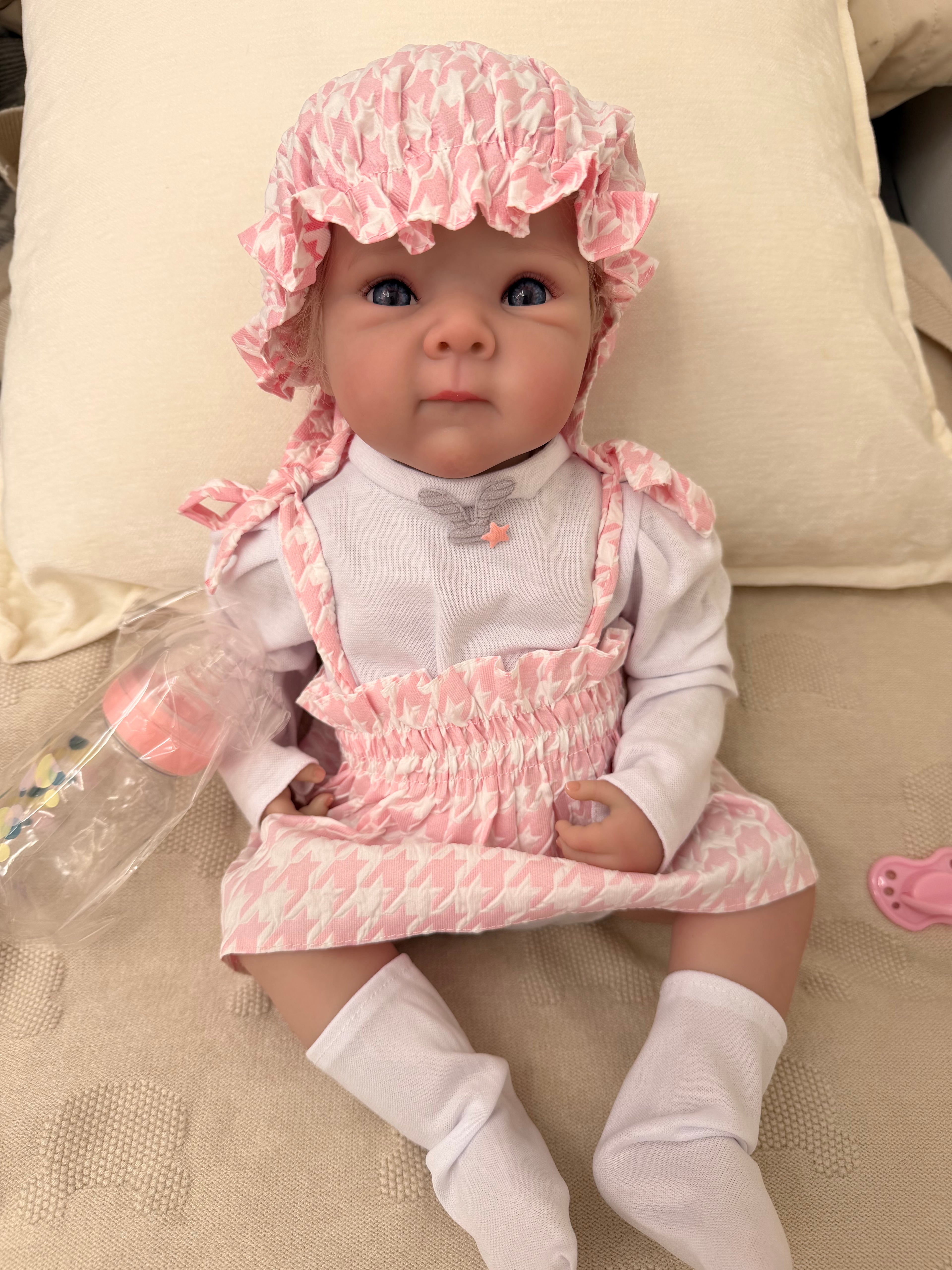 Realistic Full Vinyl Reborn Style Baby Girl – 47cm with Accessories