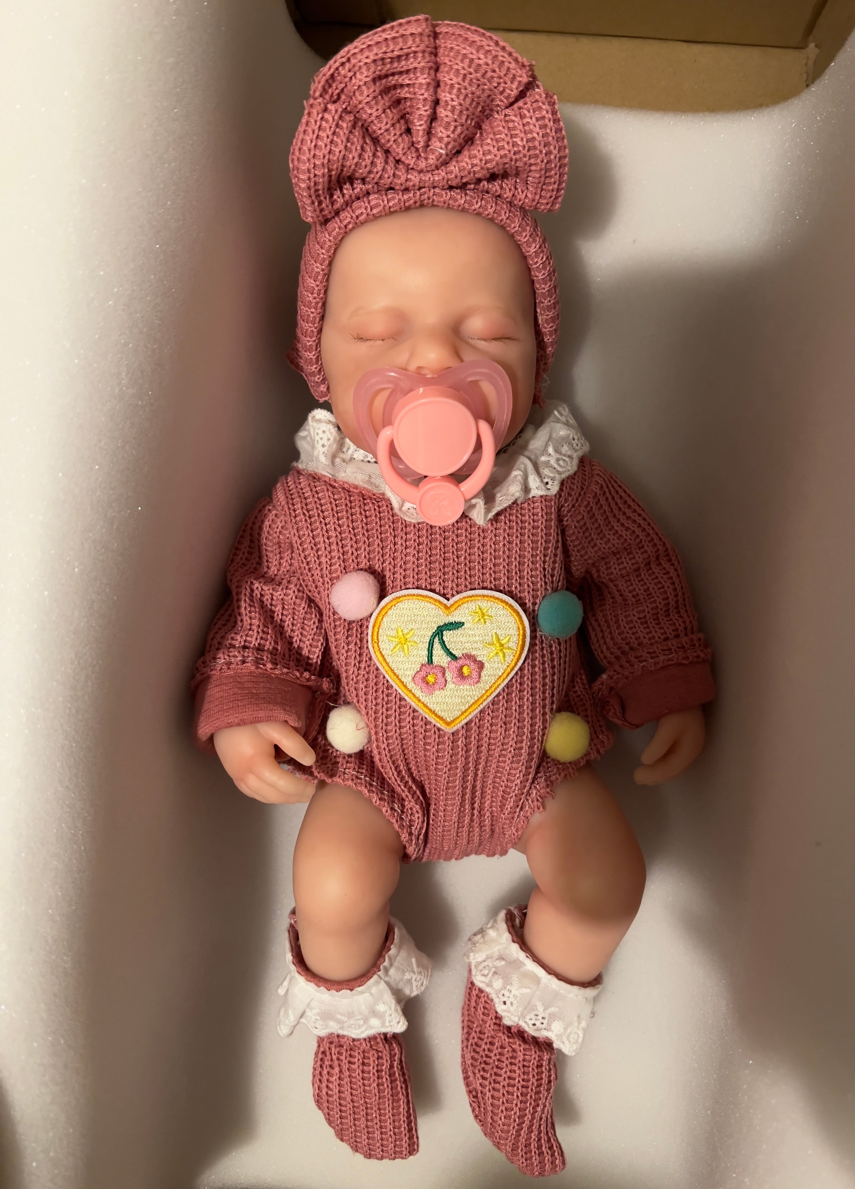 Realistic Silicone Baby Girl Doll – 33cm, Squishy & Floppy