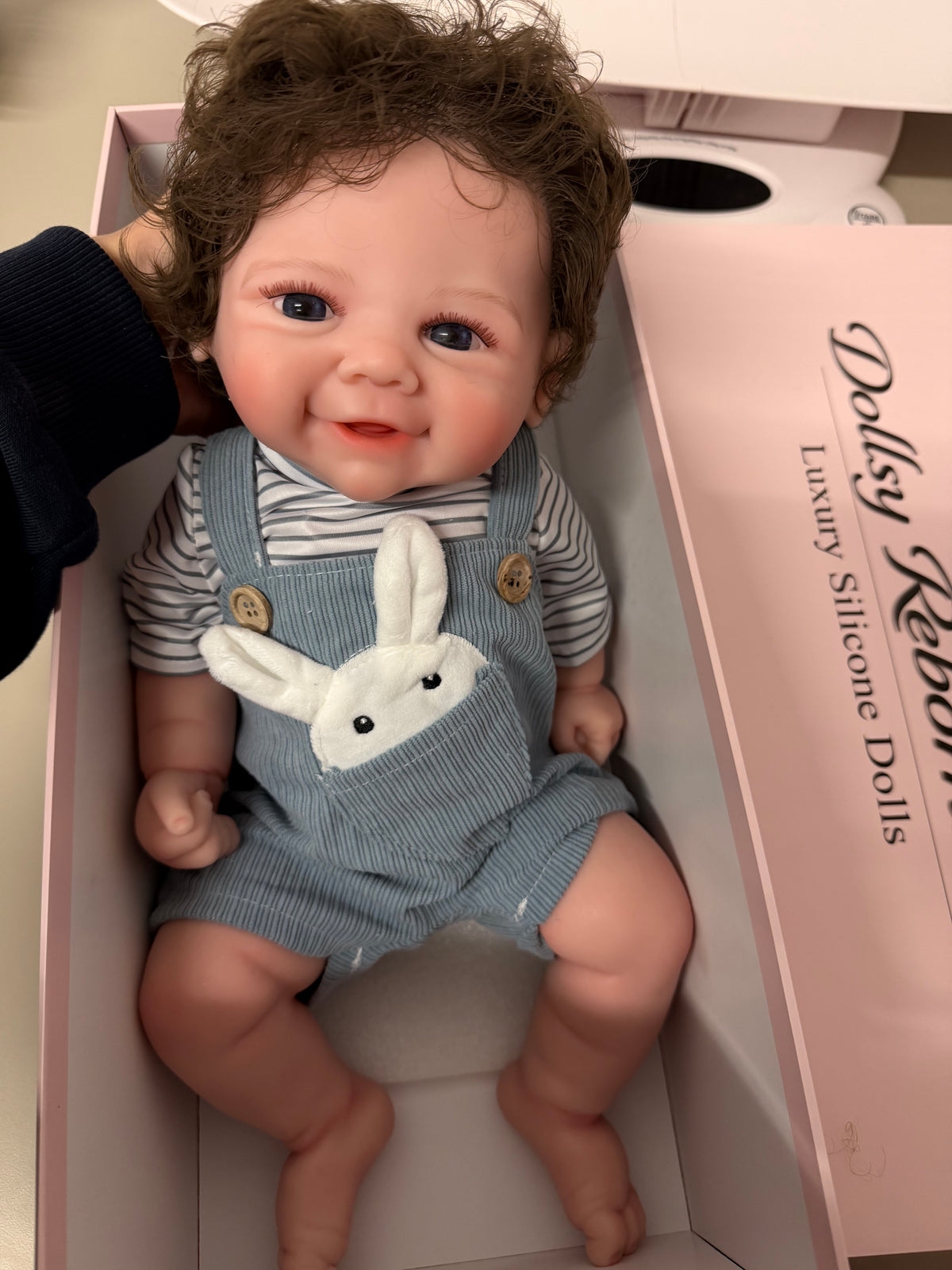 47cm Full Body Silicone Reborn Baby Boy with Hand-Rooted Nylon Hair – JAMES | Dollsy