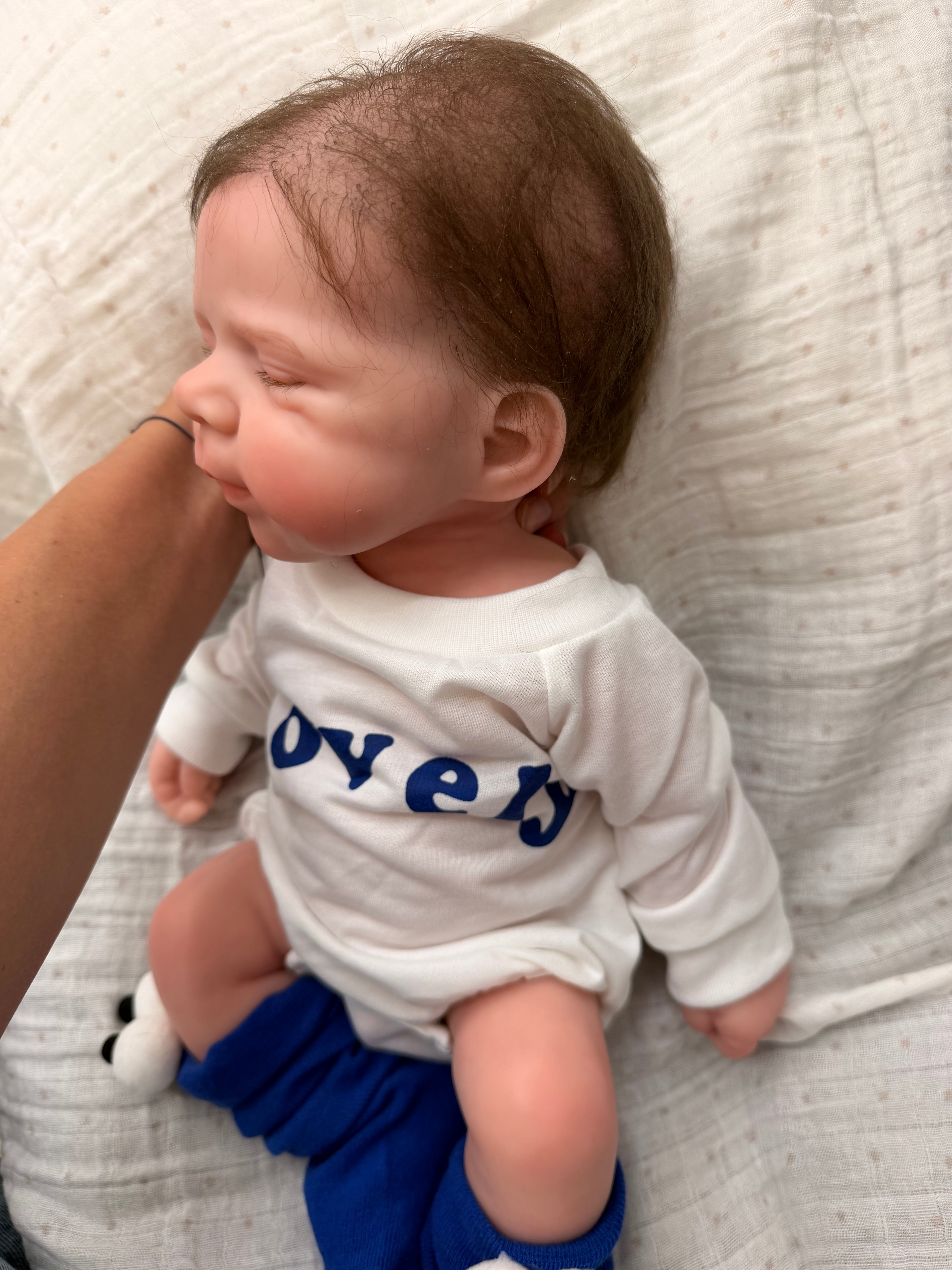 47cm Full Body Silicone Reborn Baby Boy with Hand-Rooted Mohair Hair – JACK | Dollsy
