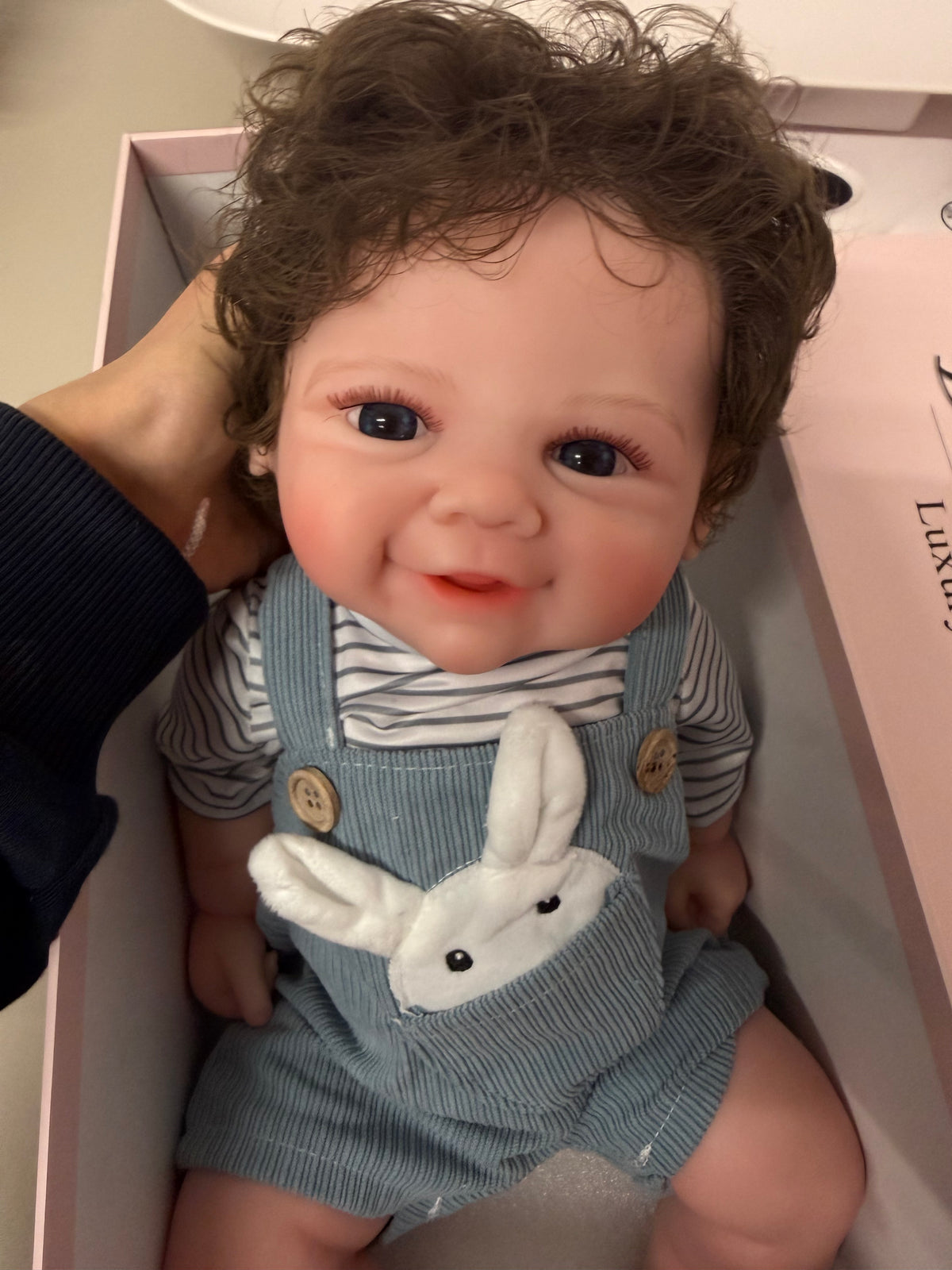 47cm Full Body Silicone Reborn Baby Boy with Hand-Rooted Nylon Hair – JAMES | Dollsy