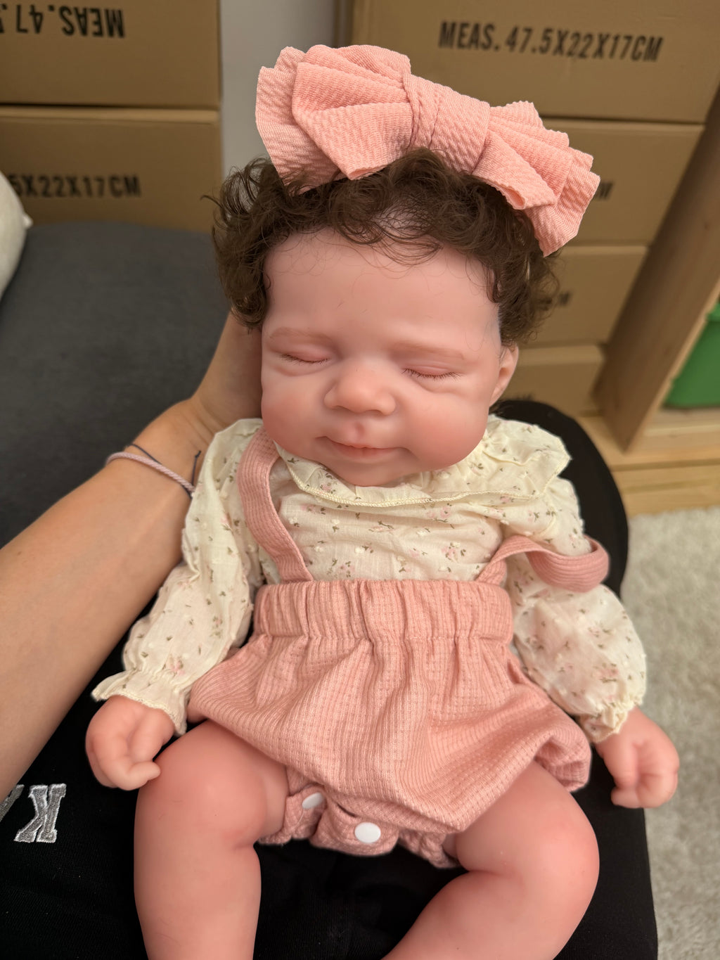 MIA - (Pelo de nailon enraizado a mano) Muñeca Reborn de silicona 100 % realista de 47 cm, blandita y flexible
