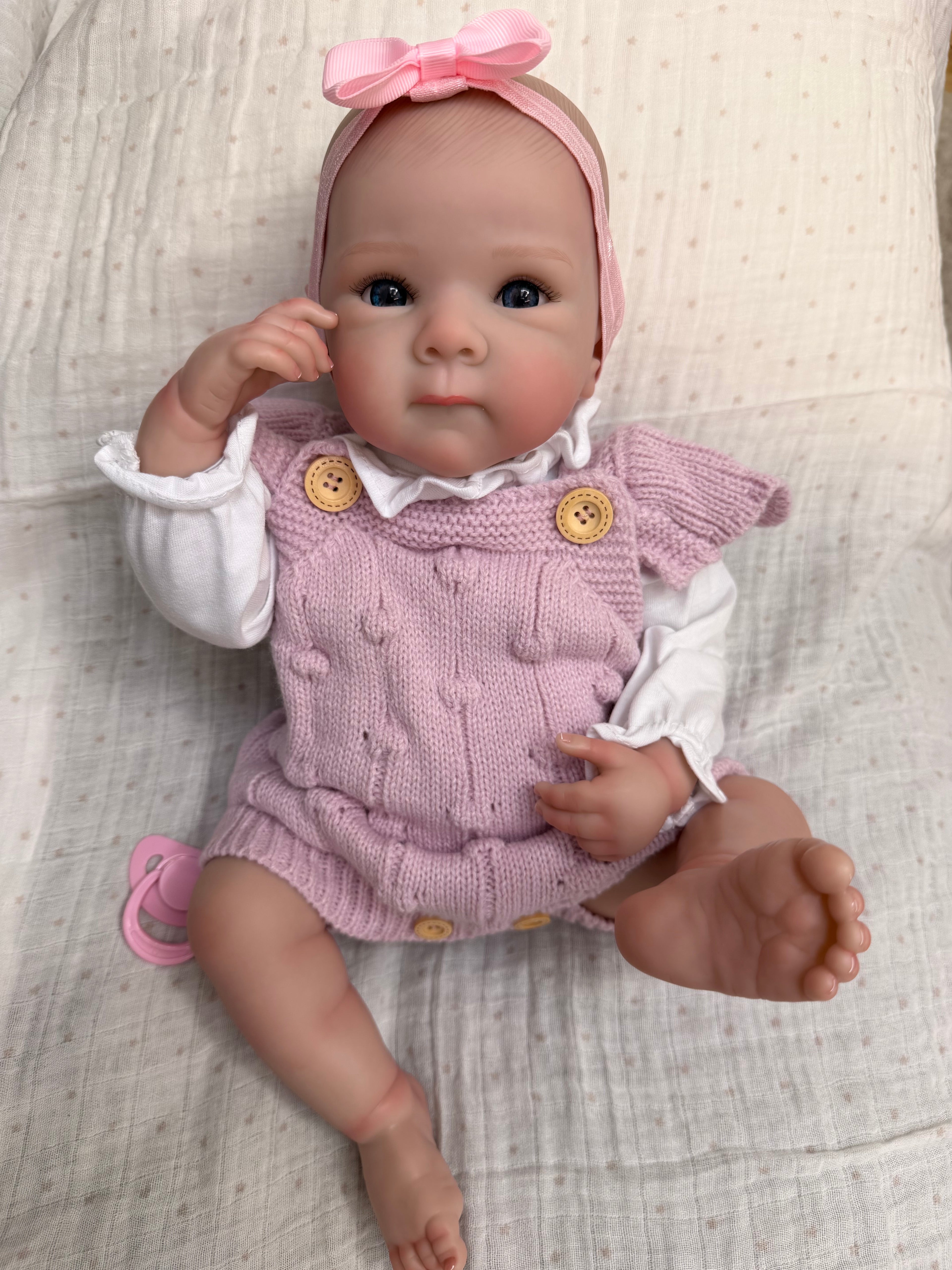 Realistic Full Vinyl Reborn Style Baby Girl – 47cm with Accessories
