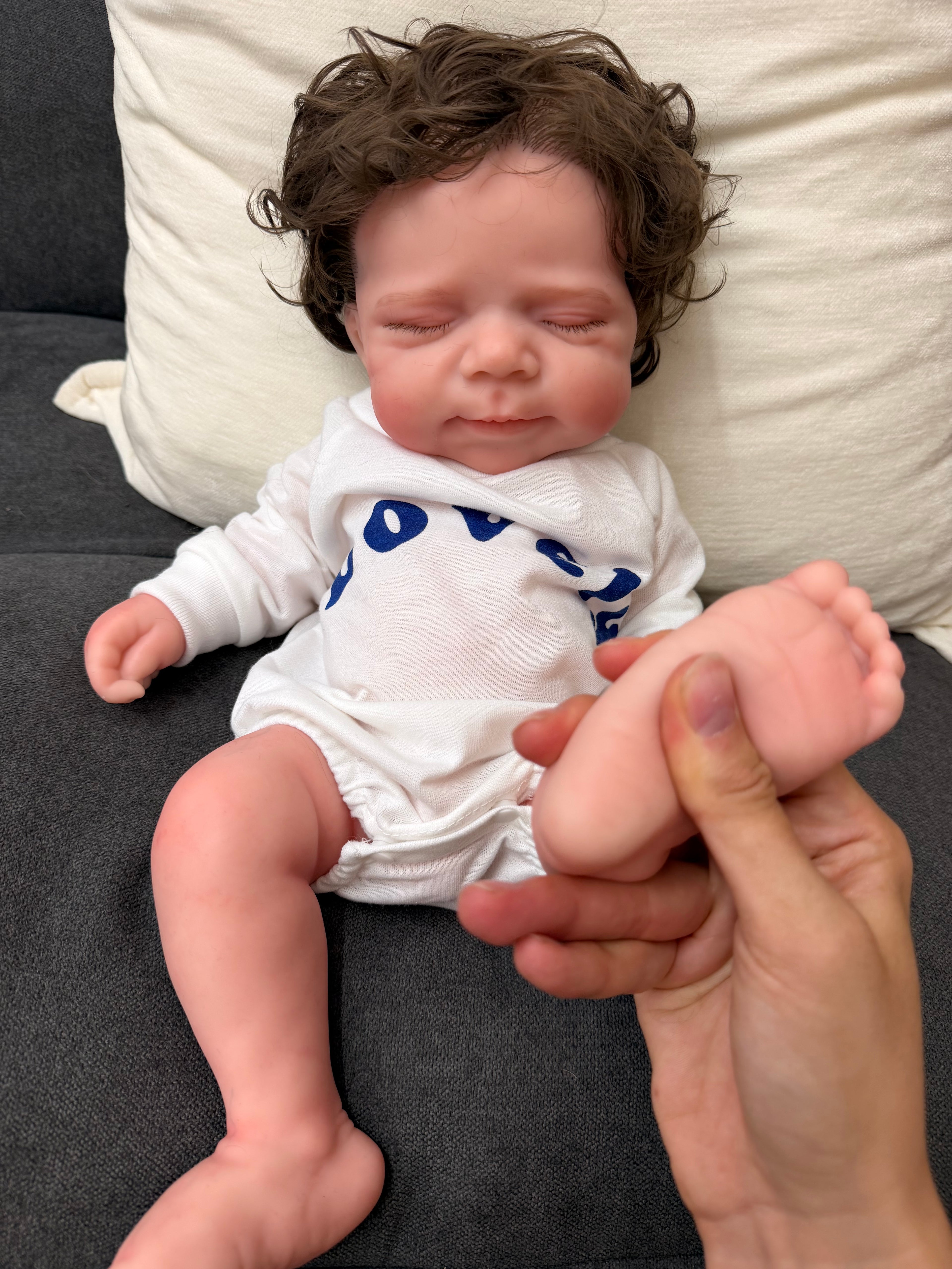 47cm Full Body Silicone Reborn Baby Boy with Hand-Rooted Nylon Hair – JACK | Dollsy