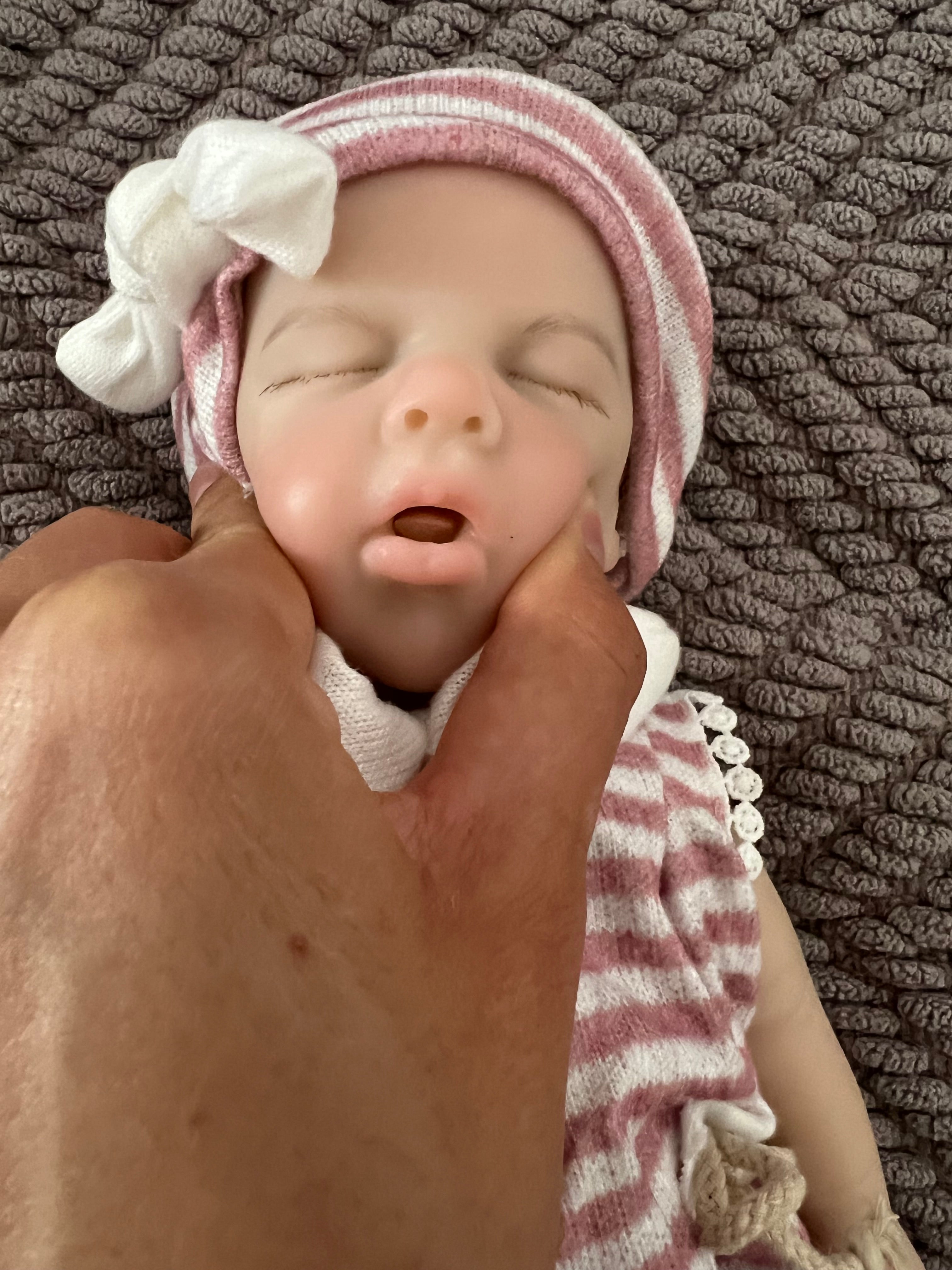 Realistic Silicone Baby Girl Doll – 33cm, Squishy & Floppy