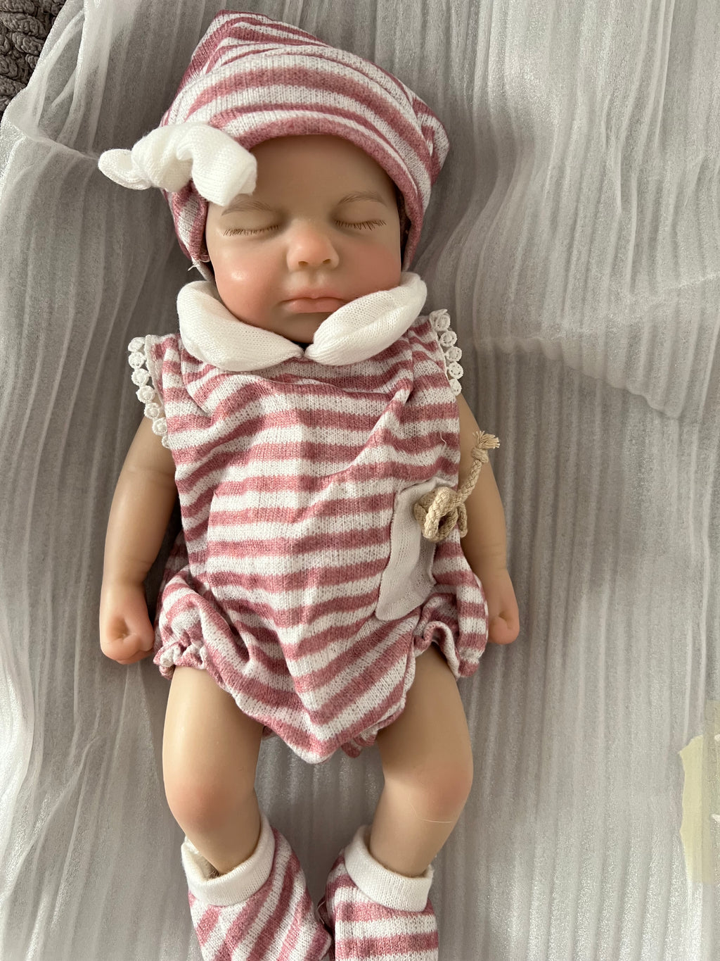Realistic Silicone Baby Girl Doll – 33cm, Squishy & Floppy