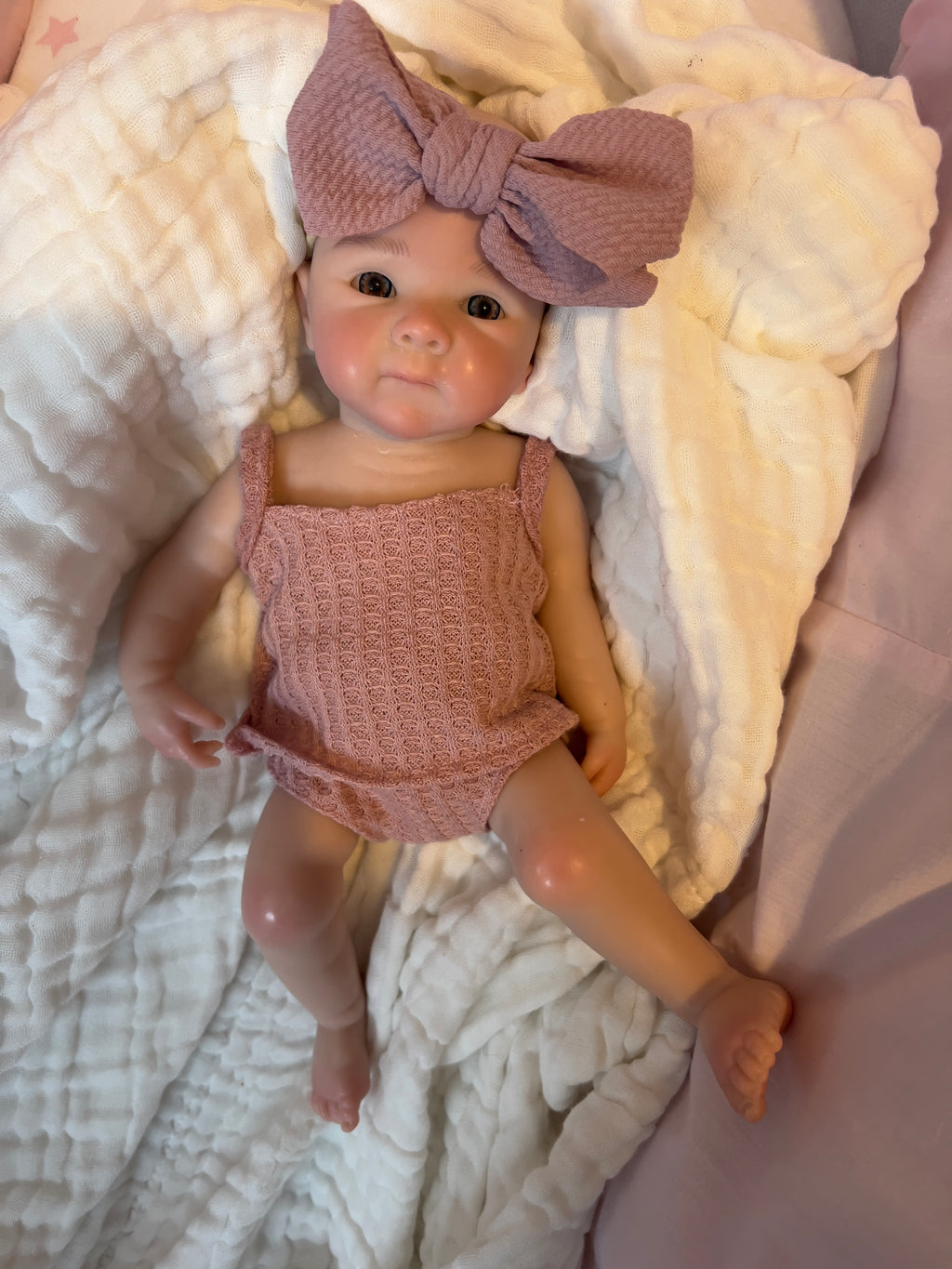 Realistic Silicone Baby Girl Doll – 33cm, Squishy & Floppy