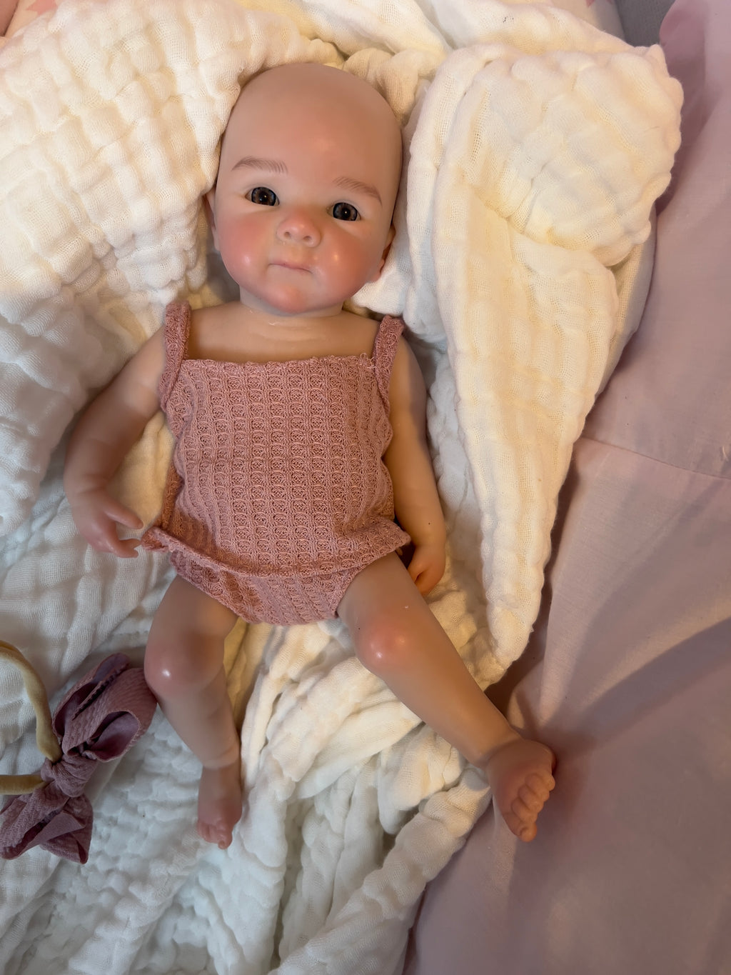 Realistic Silicone Baby Girl Doll – 33cm, Squishy & Floppy