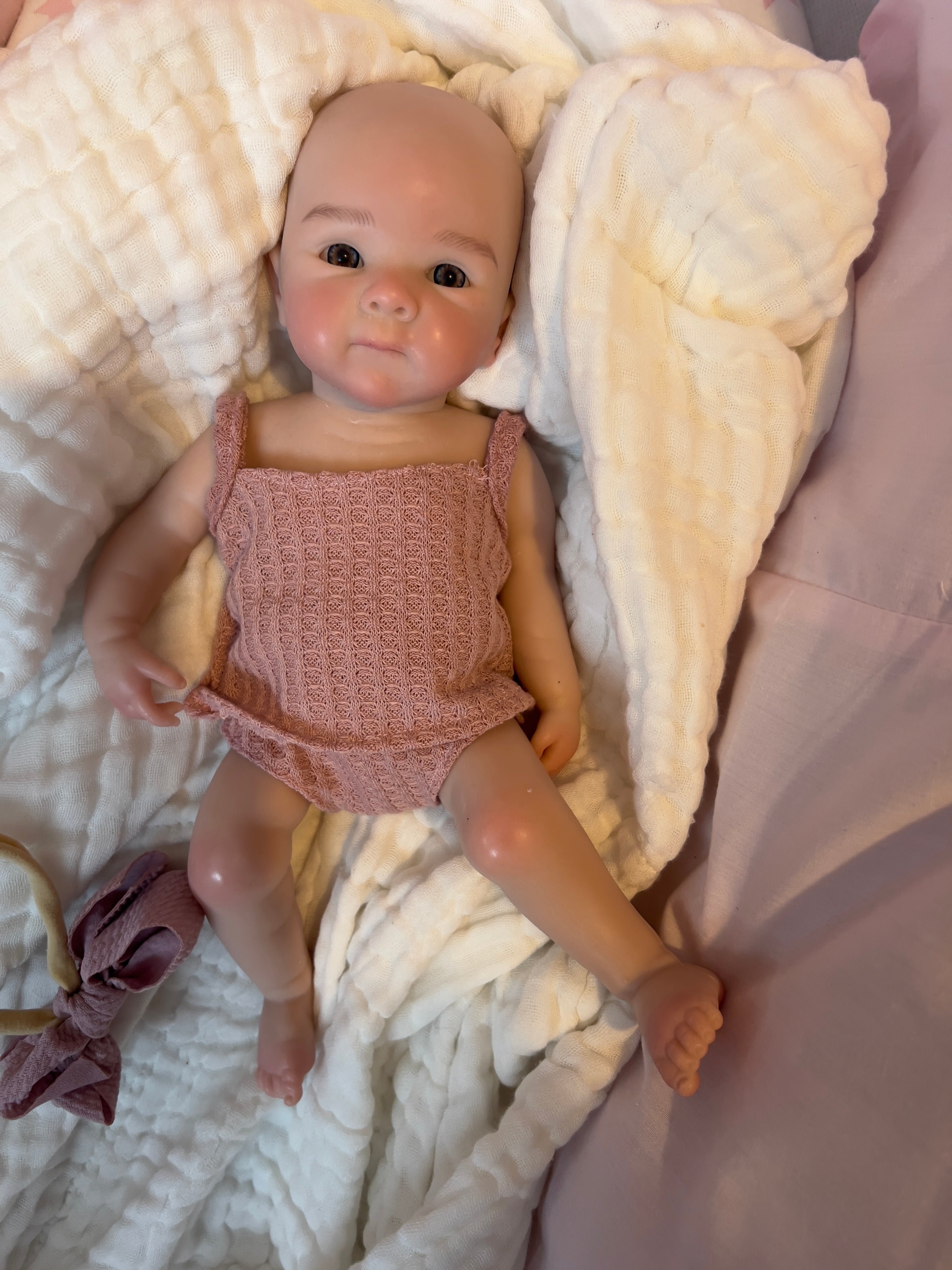 Realistic Silicone Baby Girl Doll – 33cm, Squishy & Floppy