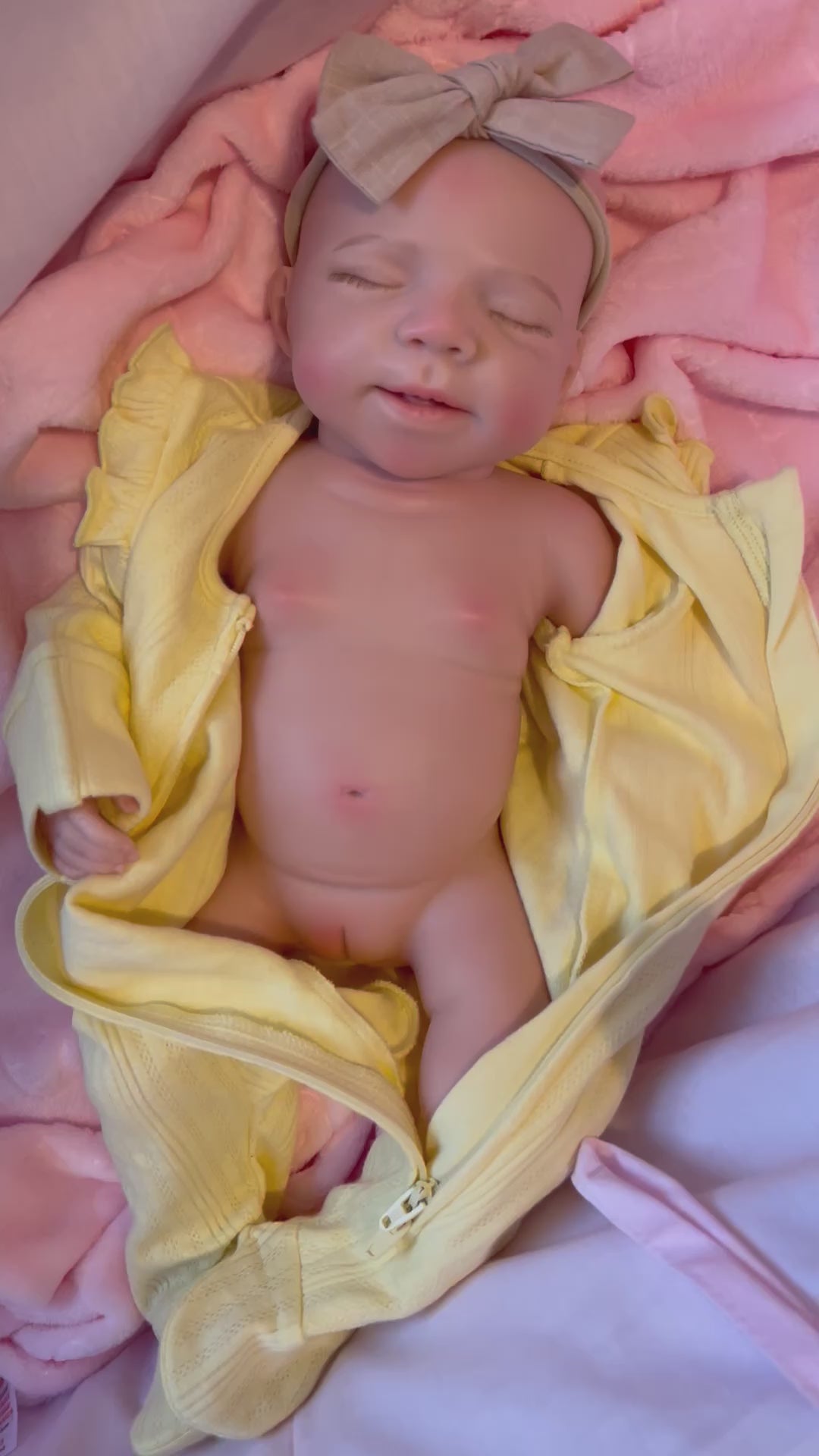 Realistic Silicone Baby Girl Doll – 45cm, Squishy & Floppy with Accessories