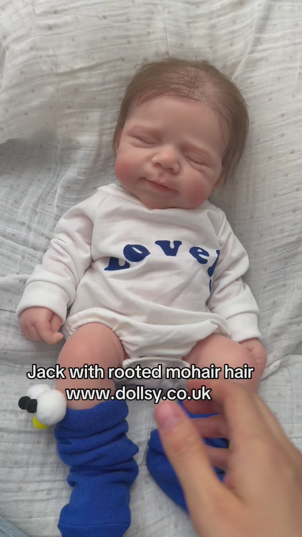 47cm Full Body Silicone Reborn Baby Boy with Hand-Rooted Mohair Hair – JACK | Dollsy