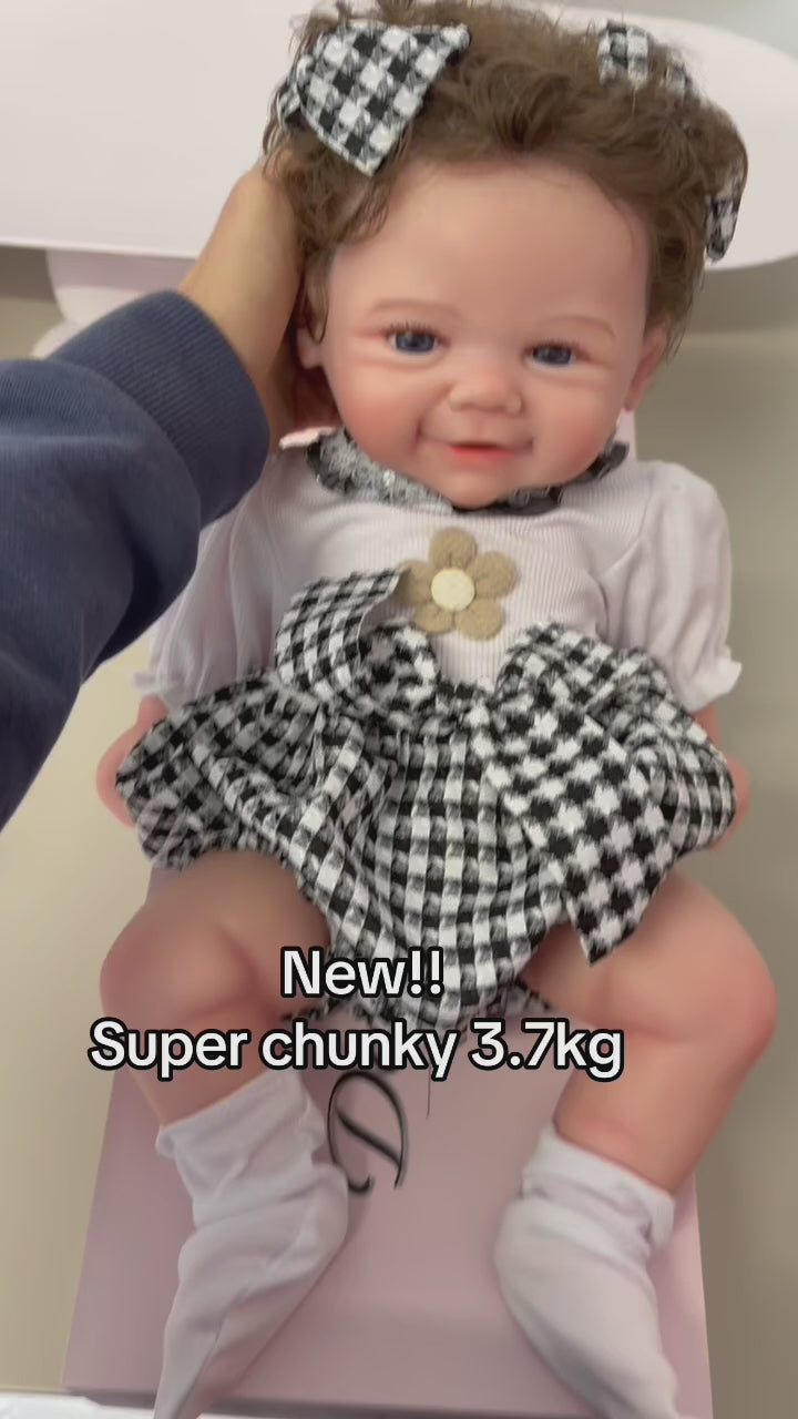 47cm Full Body Silicone Reborn Baby Girl with Rooted Nylon Hair – ROMI | Dollsy
